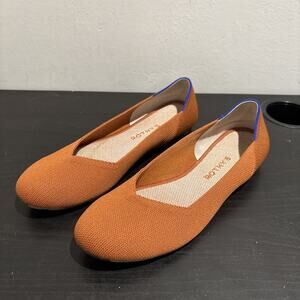Rothy’s The Flat Ballet Shoes Womens Size 9.5 Orange Slip On
